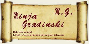 Minja Gradinski vizit kartica